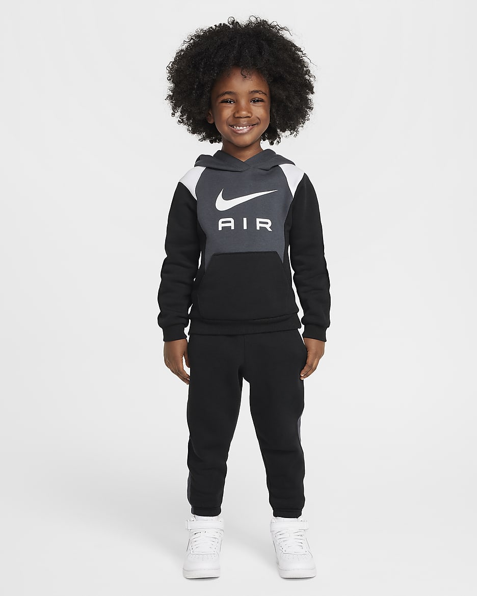 Conjunto de sudadera sin cierre y pants de tejido Fleece tamano infantil Nike Air